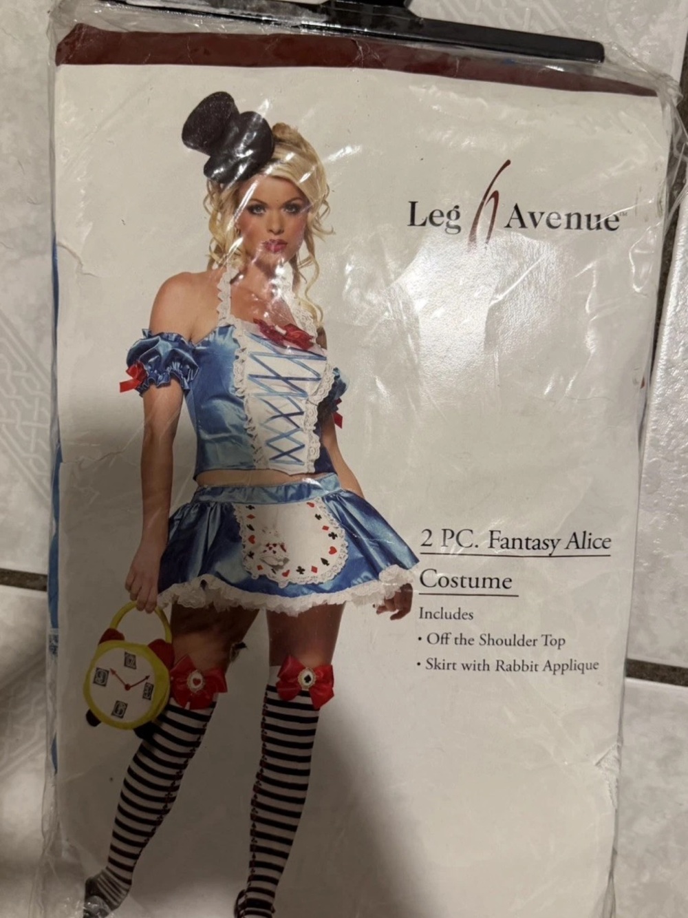 Leg Avenue Blue & White Fantasy Alice Costume with Red Accents ML RARE FIND